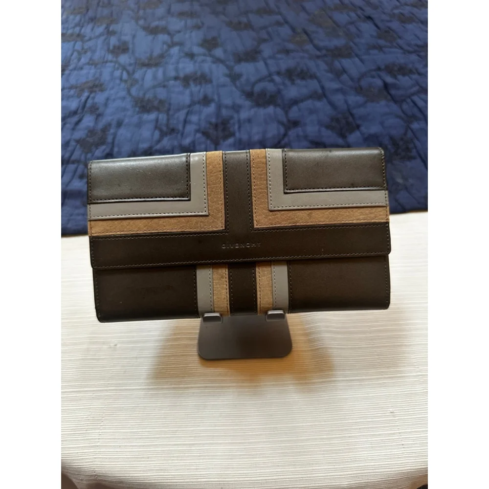 Women's Givenchy Blue & Brown Wallet - Picture 2 of 13